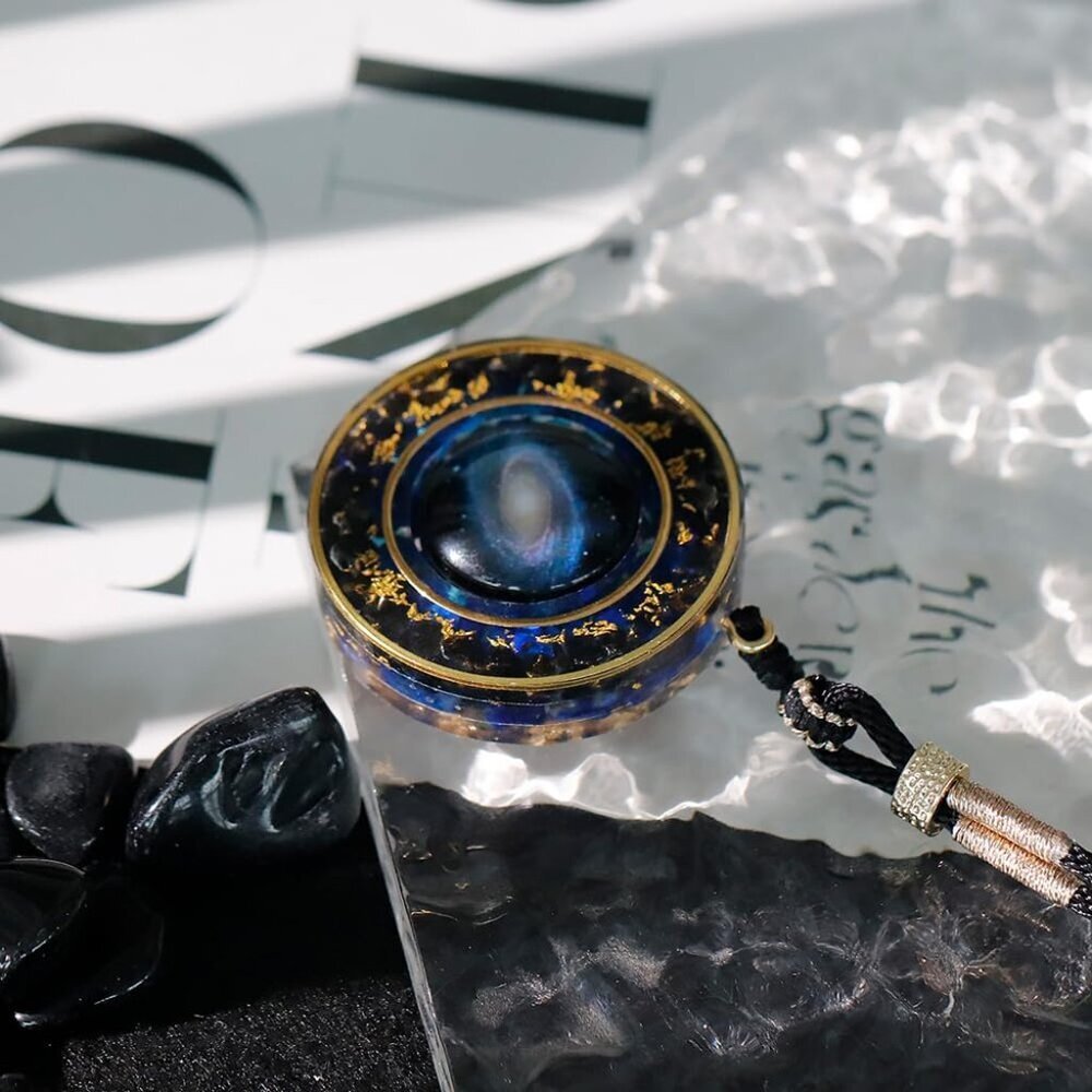 Orgonite Necklace - Sri Yantra Rotatable Pendant For Anti Stress Anxiety & Medit - Picture 6 of 8